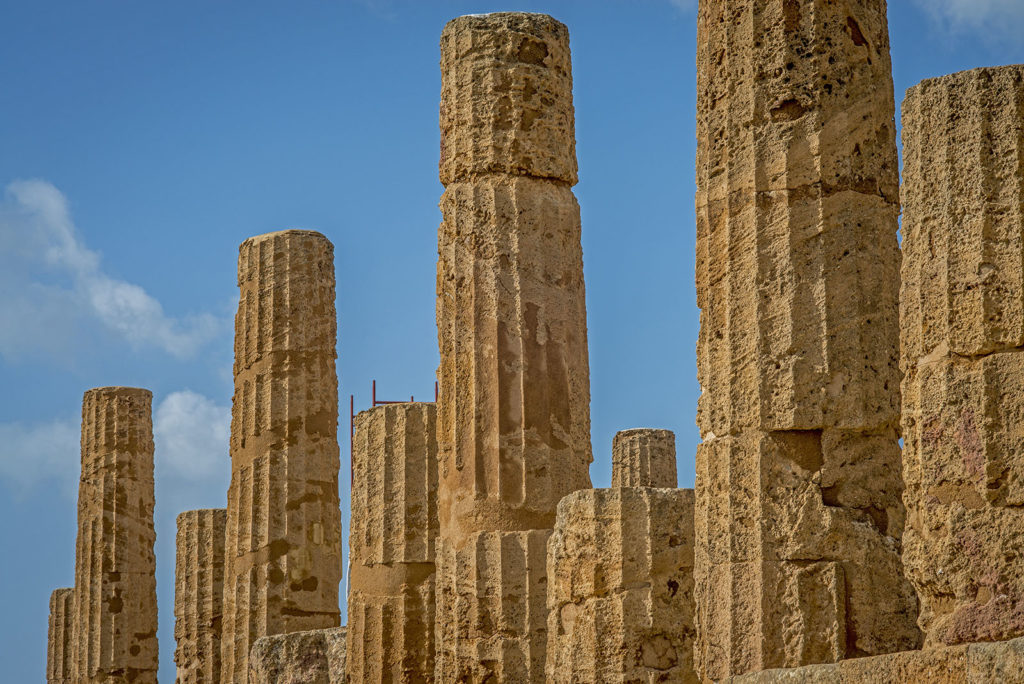 Il Tempio di Giunone colonne danneggiate