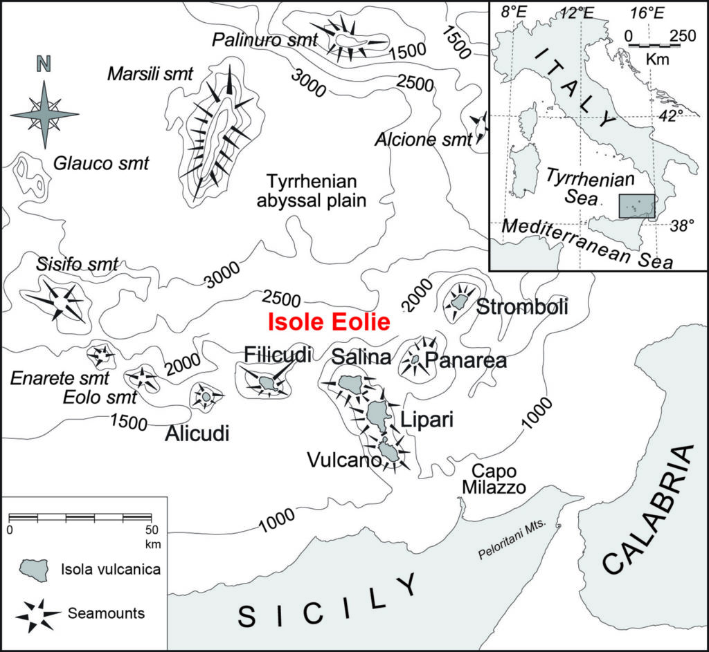 Cartina geografica Isole Eolie