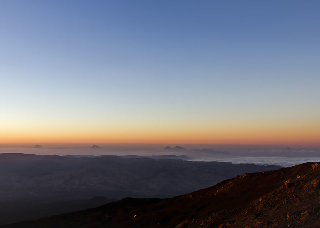 Le Eolie viste dall’Etna 