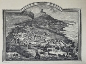 Litografia storica eruzione 1669 Mignemi